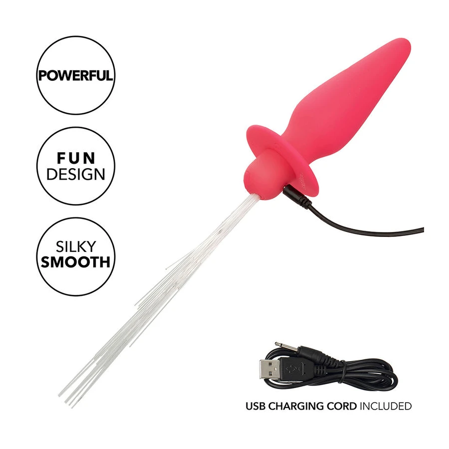 CALEXOTICS - SOUTHERN LIGHTS LIGHT UP PLUG ANALE 10 VIBRAZIONI SILICONE ROSA